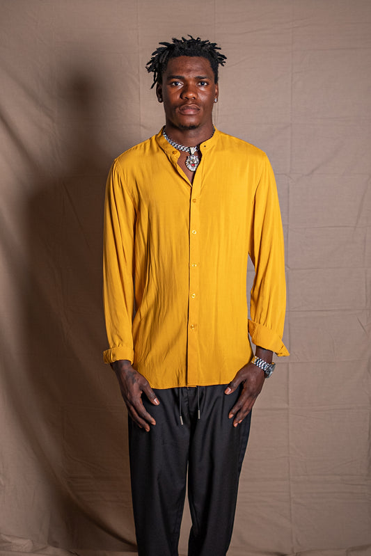 VISCOZE SHIRT - YELLOW