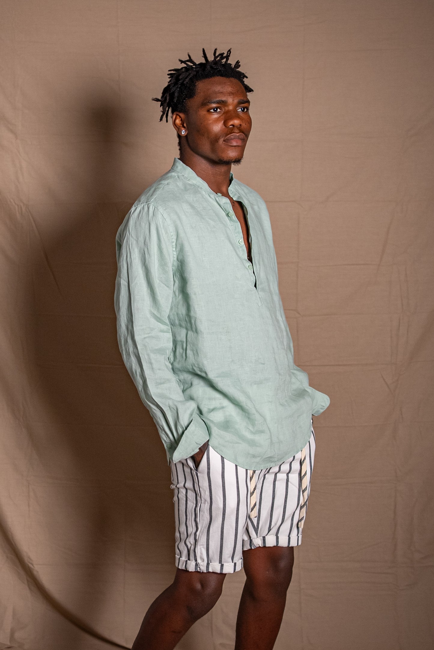 LINEN SHIRT - MINT