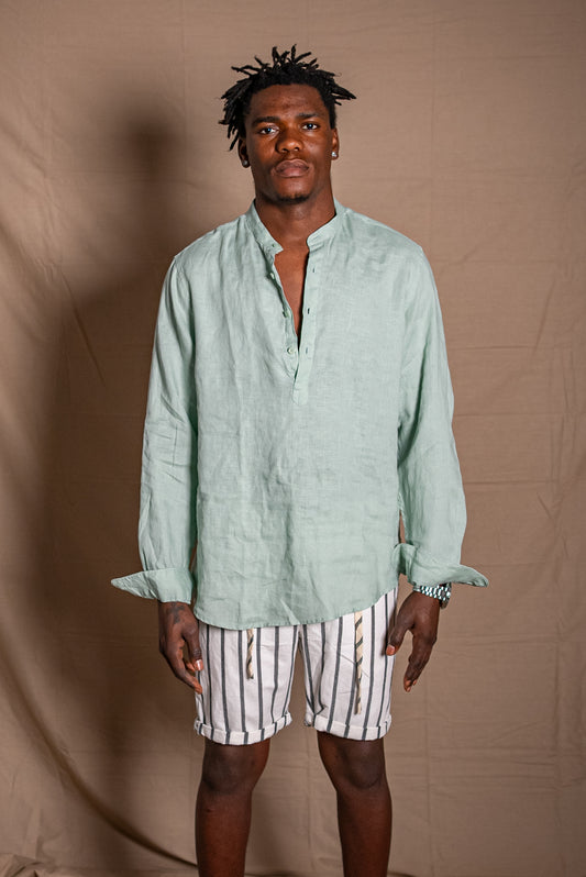 LINEN SHIRT - MINT