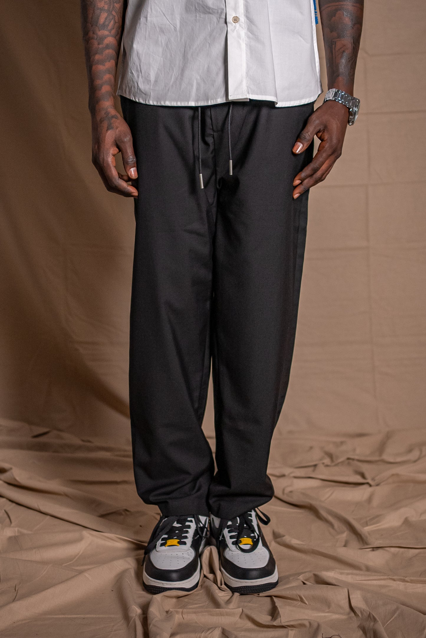 VISCOSE PANTS -BLACK