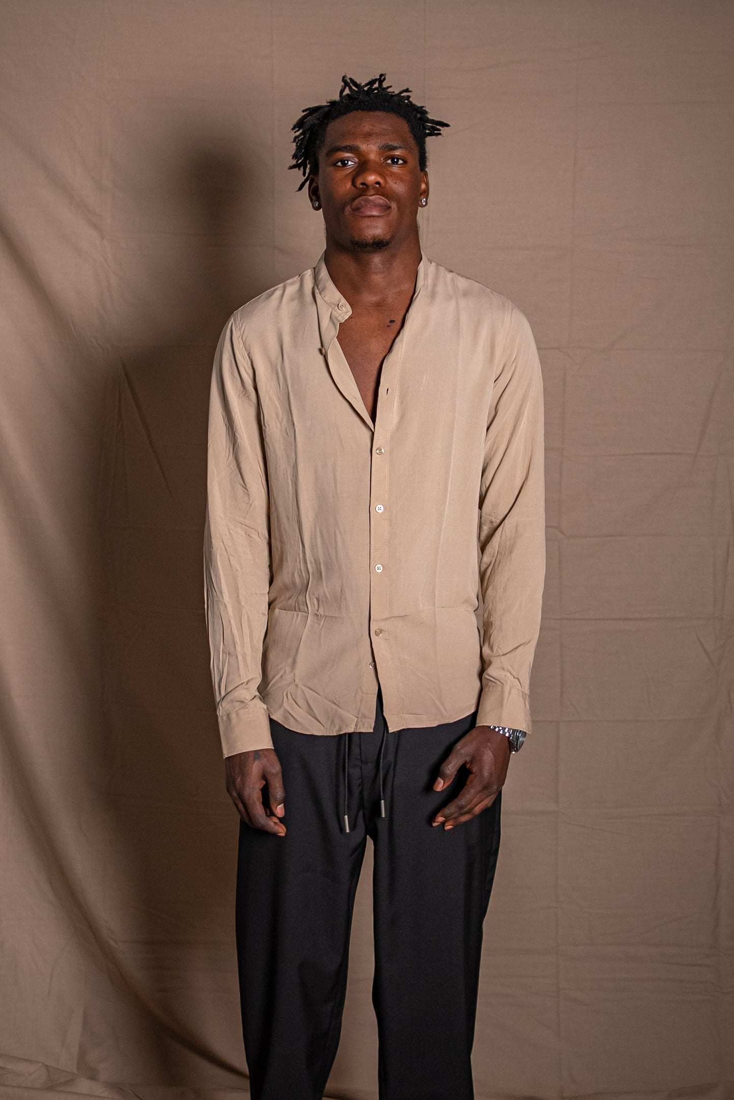 VISCOZE SHIRT - BEIGE