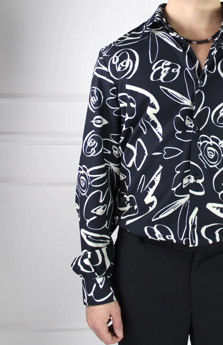 BLACK CIRCUS - Long Sleeve Print Shirt