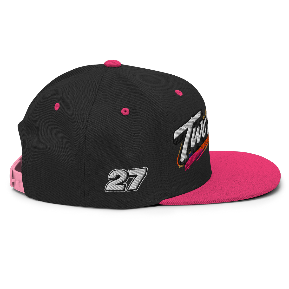 TwoSeven Classic Snapback Cap - Hot Pink