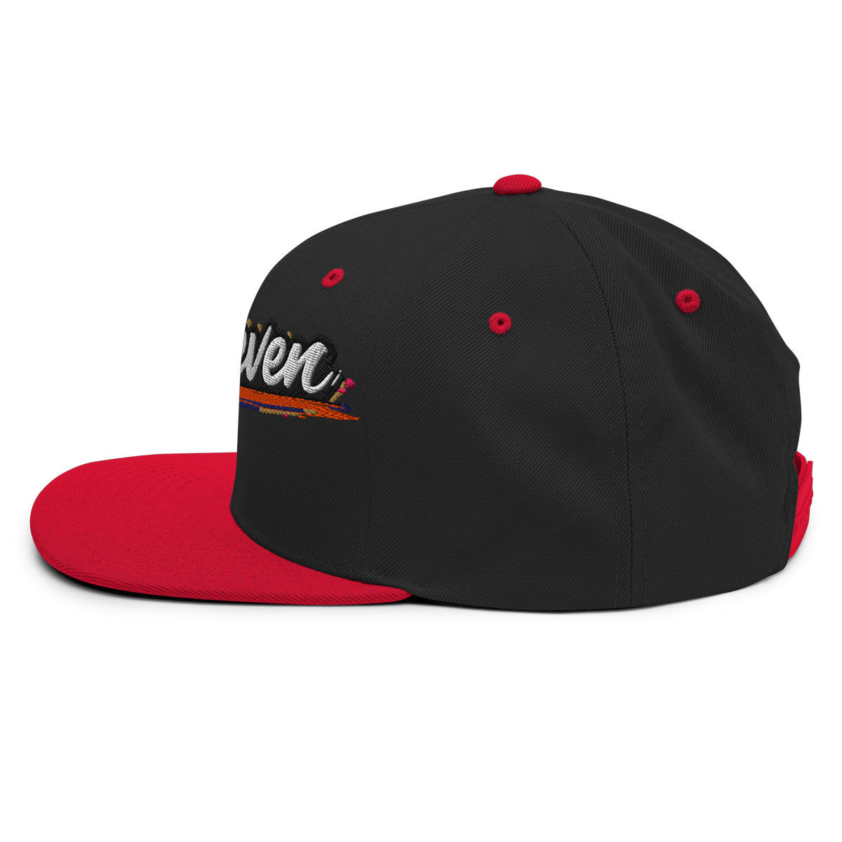 TwoSeven Classic Snapback Cap - Red