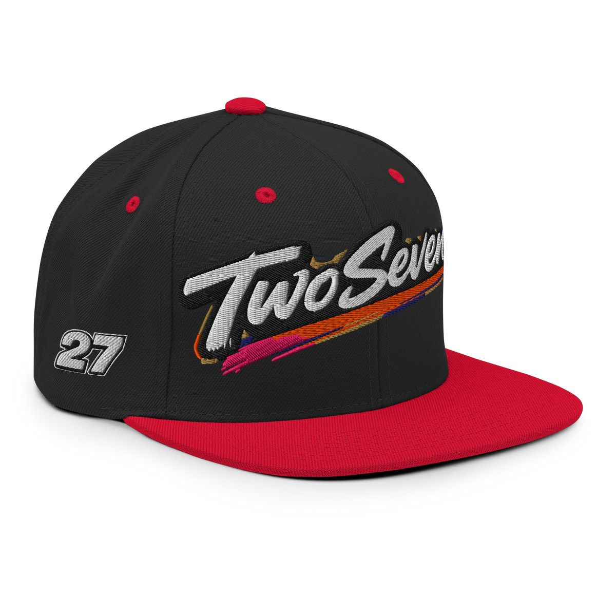 TwoSeven Classic Snapback Cap - Red