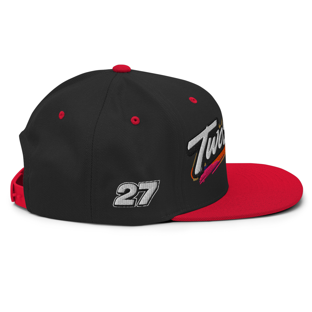 TwoSeven Classic Snapback Cap - Red