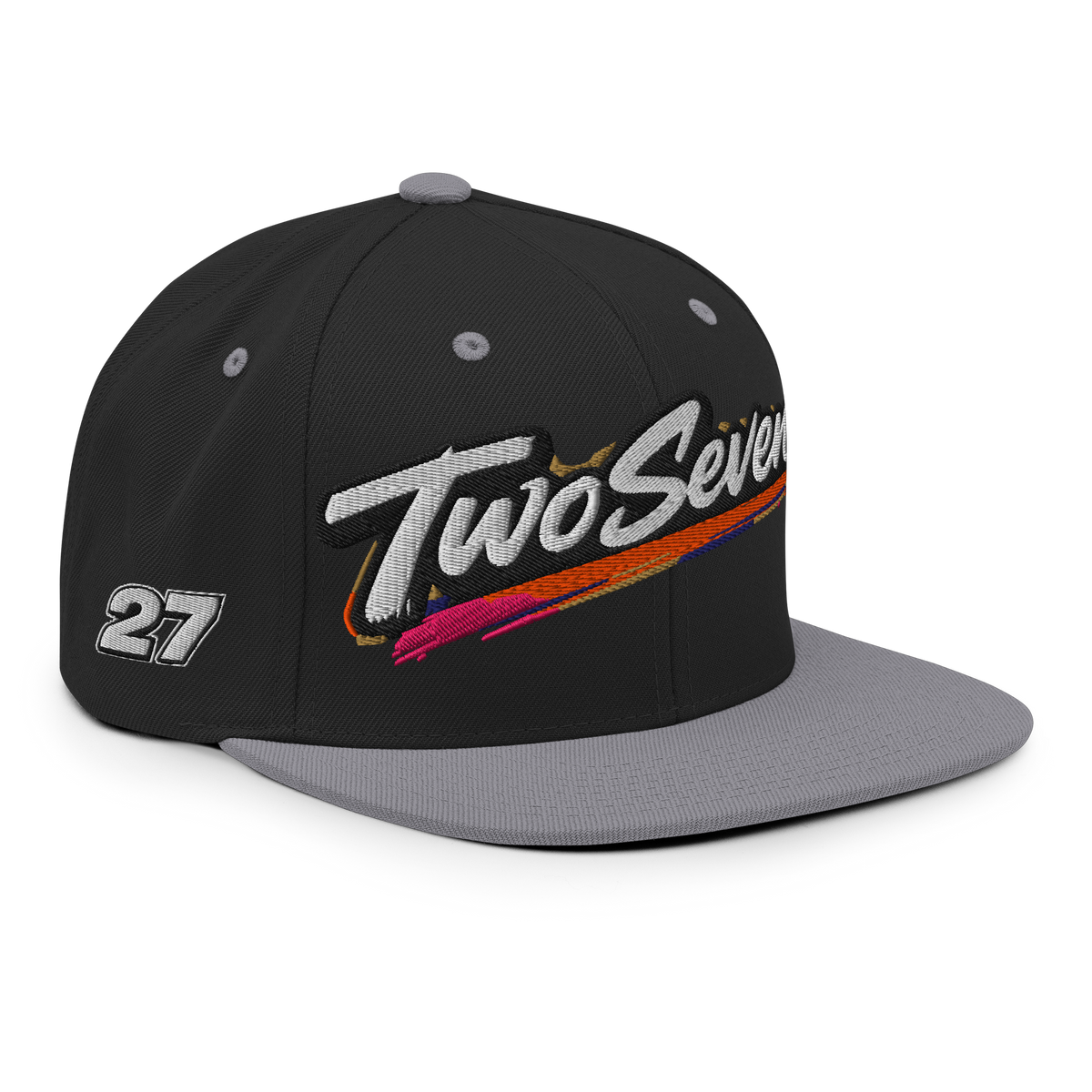 TwoSeven Classic Snapback Cap - Grey