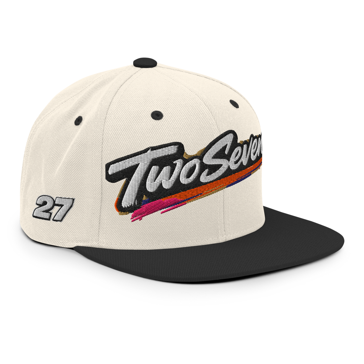 TwoSeven Classic Snapback Cap - White