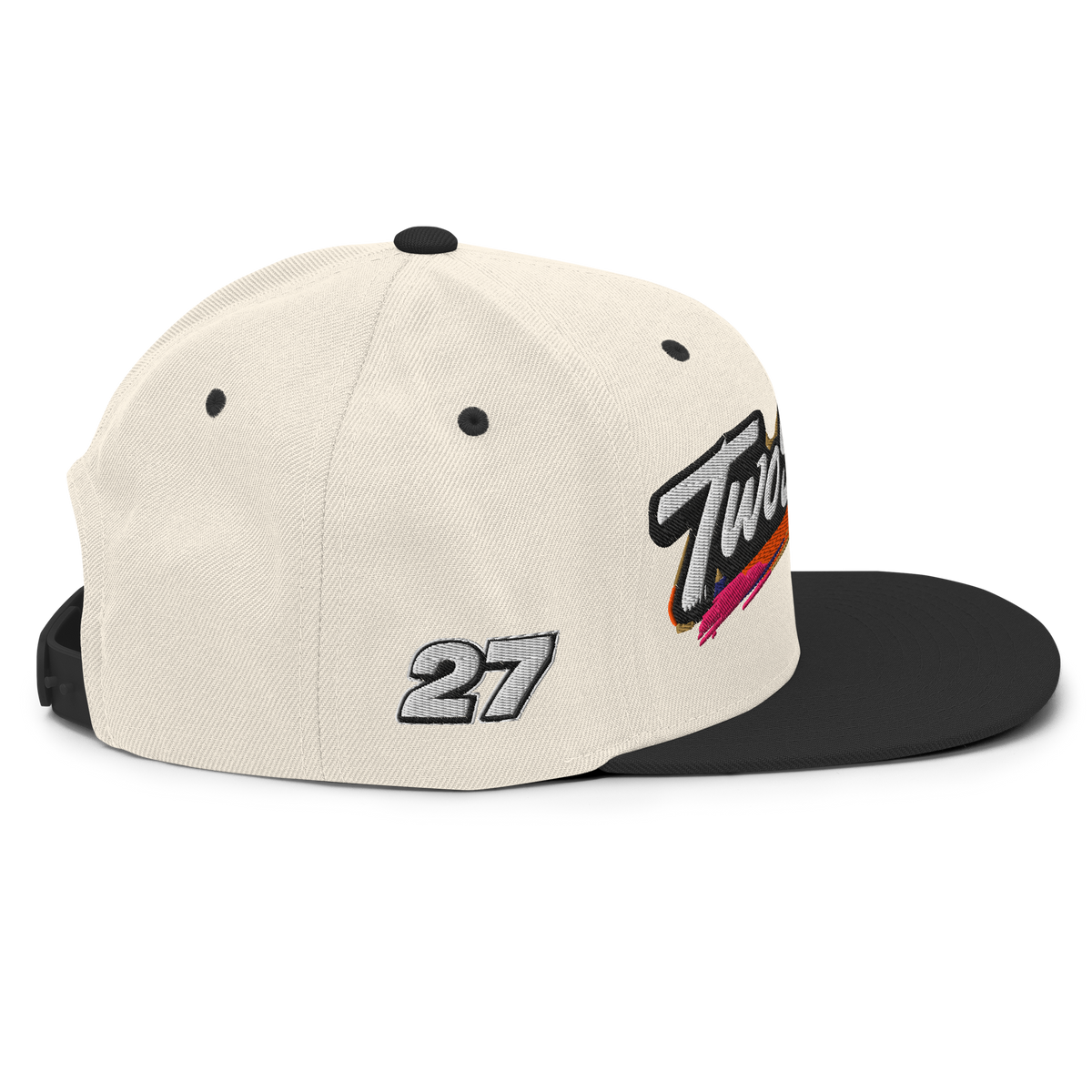 TwoSeven Classic Snapback Cap - White