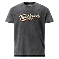 TwoSeven Denim Effect Vintage Logo Tee - Black