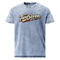 TwoSeven Denim Effect Vintage Logo Tee - Blue