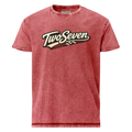 TwoSeven Denim Effect Vintage Logo Tee - Red