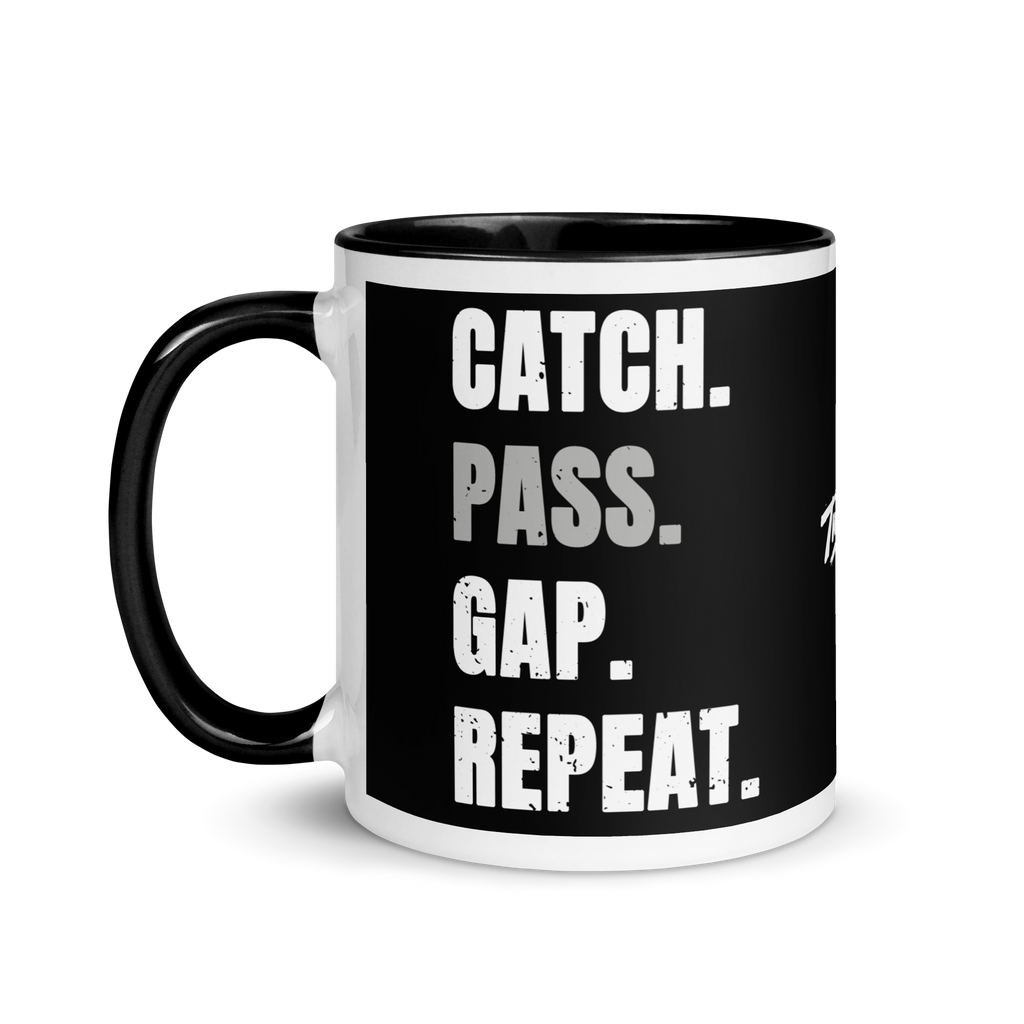 Grey Catch. Pass. Gap. Repeat Mug