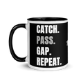 Grey Catch. Pass. Gap. Repeat Mug