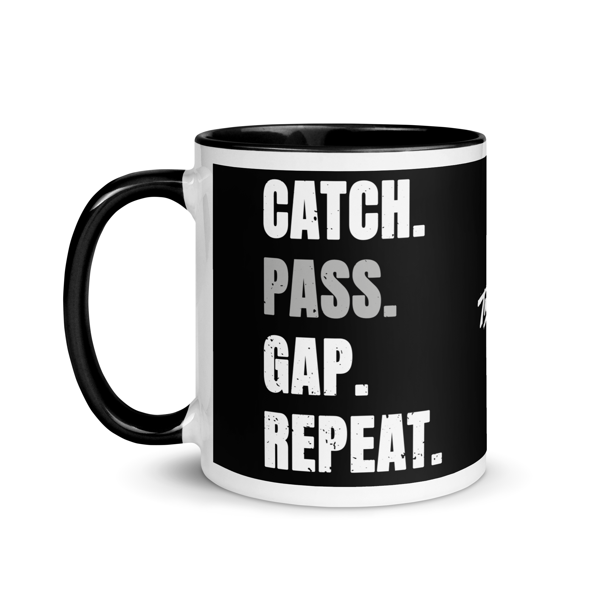 Grey Catch. Pass. Gap. Repeat Mug