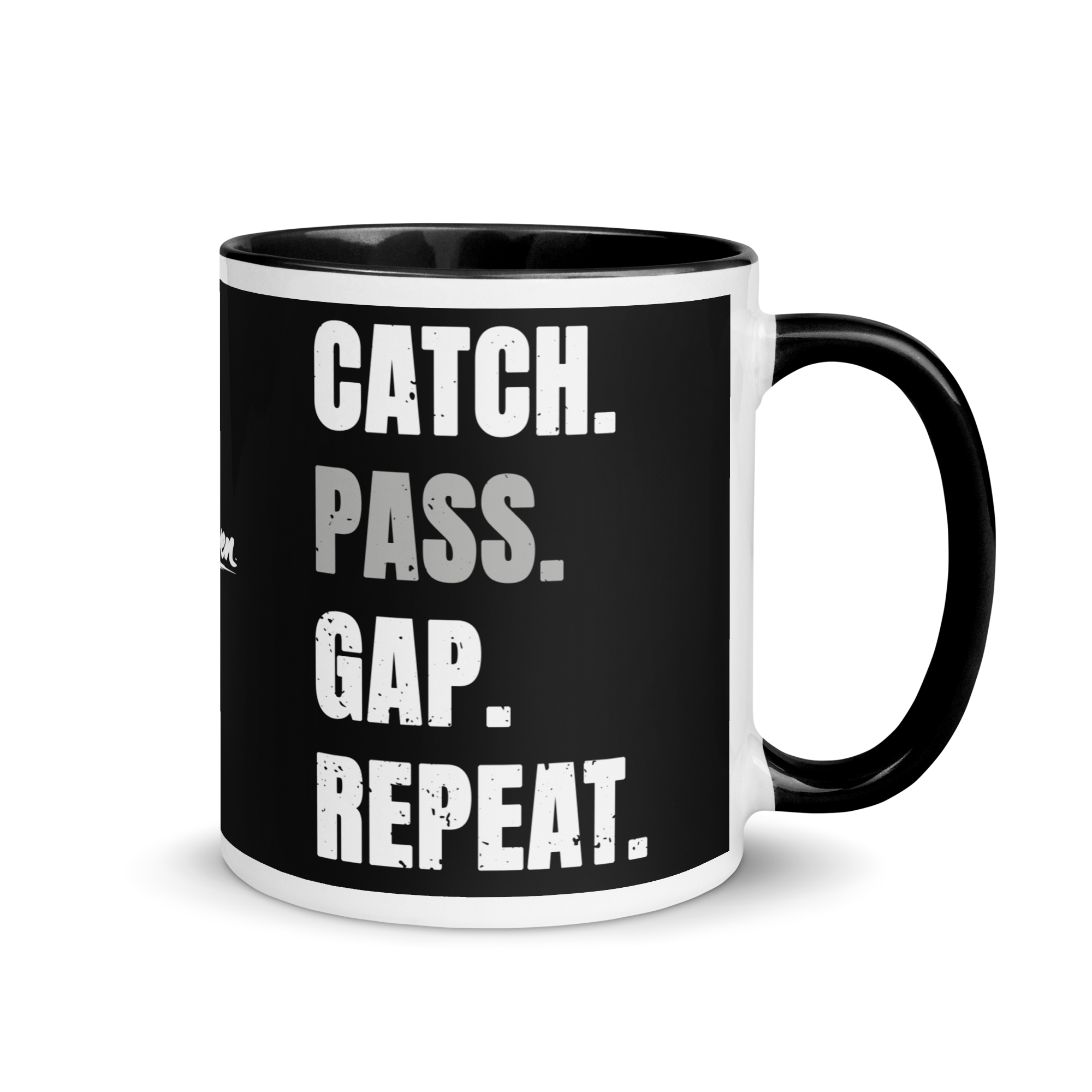 Grey Catch. Pass. Gap. Repeat Mug