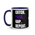 Purple Catch. Pass. Gap. Repeat Mug