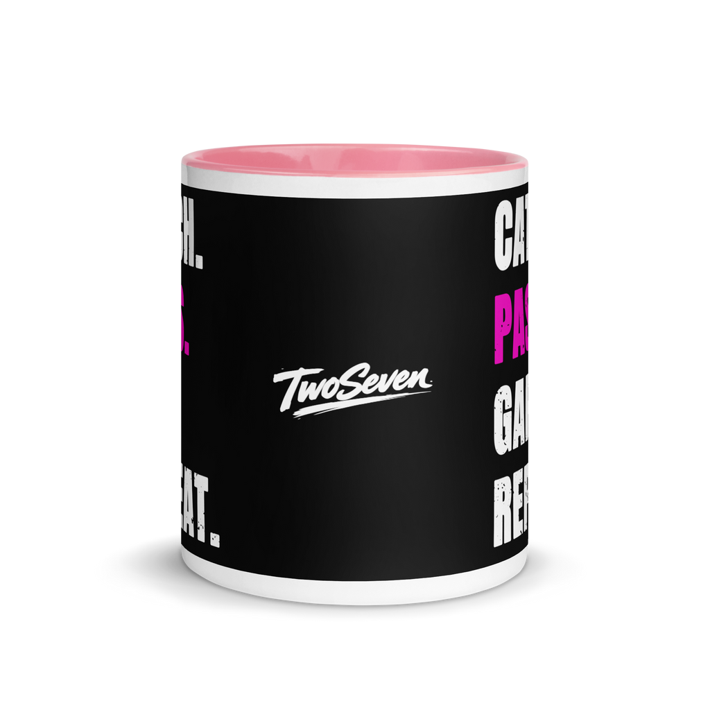 Pink Catch. Pass. Gap. Repeat Mug