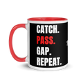 Red Catch. Pass. Gap. Repeat Mug