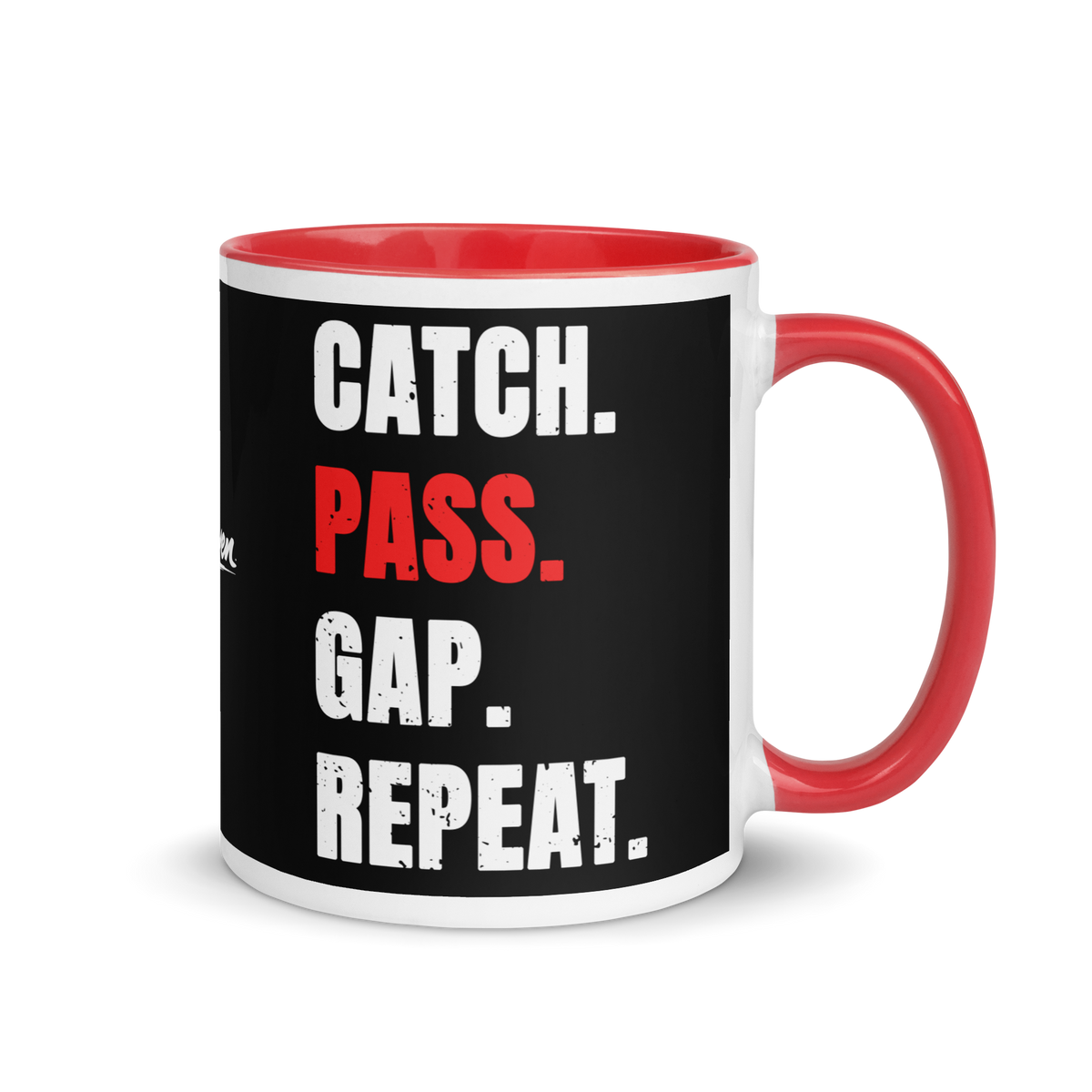 Red Catch. Pass. Gap. Repeat Mug